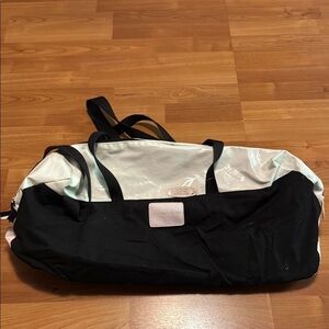 Victoria's Secret Black and Cream Duffle Bag NWT